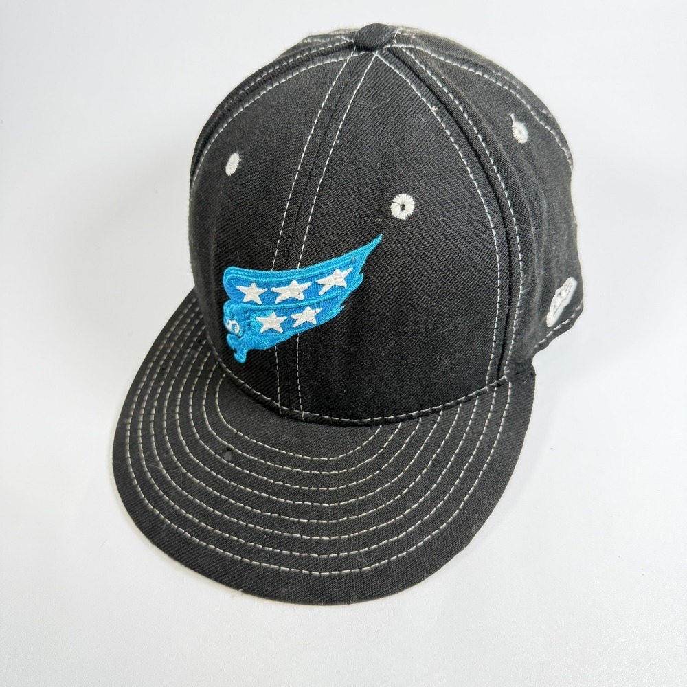 Vintage New Era 59FIFTY Washington Capitals Fitted‎ Hat 7 5/8 100% Wool Eagle